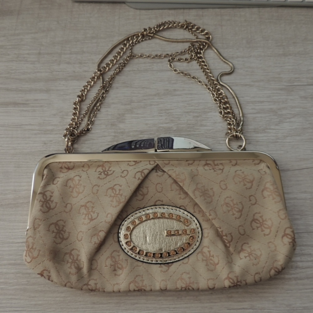 GUESS Tan Clutch / Wallet / Wristlet